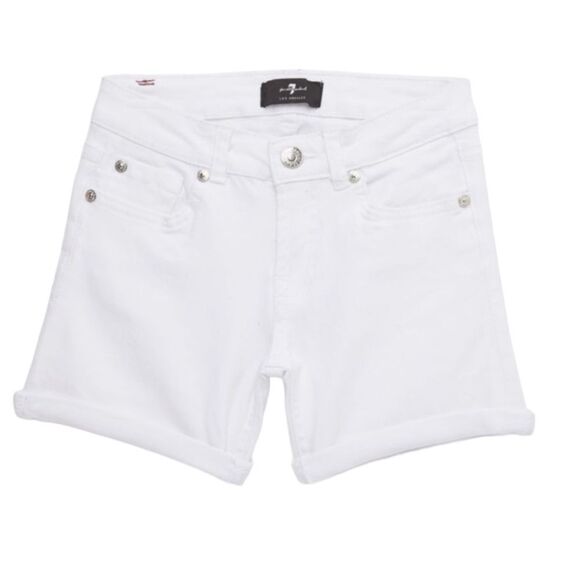 7FAM Girls White Denim Shorts - Picture 1 of 10